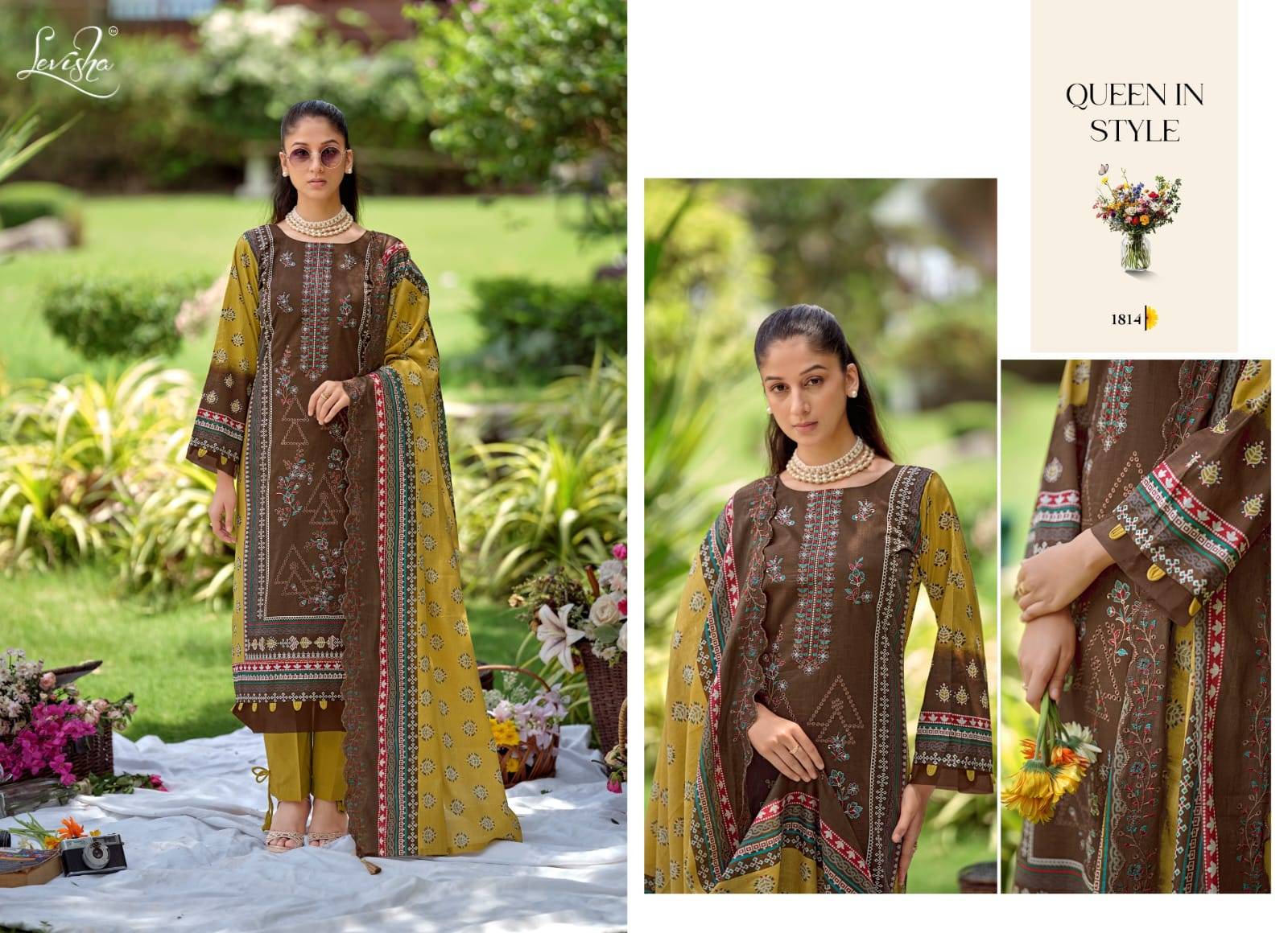 Madhubala Vol-18 By Levisha 1813 To 1818 Series Beautiful Festive Suits Stylish Colorful Fancy Casual Wear Cemric Lawn Cotton Dresses At Wholesale Price